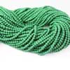Natural Malachite Smooth Round Beads Strand Length 16 Inches and Size 3.4mm to 4mm approx.